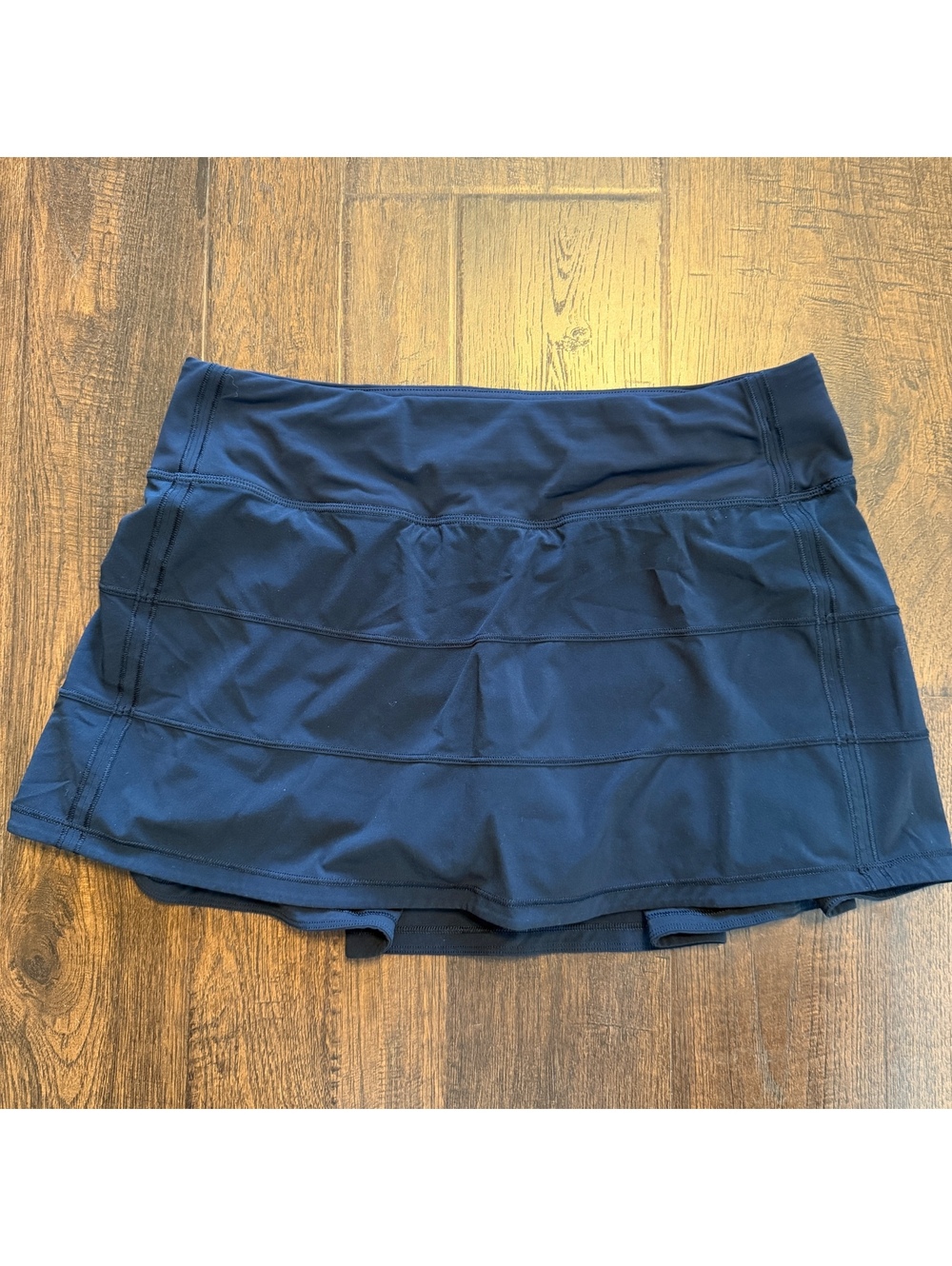 lululemon Pace Rival Mid-Rise Skirt Long 6 Navy Blue Tennis Skort Pleated
